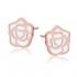 Cercei argint placati cu aur roz trandafir cu email DiAmanti Z1764ERG_W-DIA (Argint 925‰ 1,9 g.)